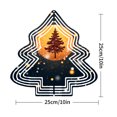 thumbnail image 7 of Stylish Metal Hanging Christmas Tree Wind Spinner - Festive Pine Silhouette with Glowing Orbs & Snowflakes for Garden Decor, 7 of 7