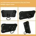 thumbnail image 5 of Drop Proof Case for iPhone 6 Plus/ iPhone 6S Plus (5.5"), Allytech 360°Metal Rotating Ring Holder Kickstand Built-in Magnetic Car Mount Heavy Duty Hard PC Soft Silicone Shockproof Case, Black, 5 of 6
