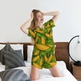 thumbnail image 5 of Honeii Fresh Corn 1 for Women's Summer Pajama Set featuring Soft Short Sleeve Shirt & Matching Bottoms with Convenient Pockets for Relaxed Home Wear-X-Large, 5 of 6