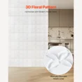 thumbnail image 3 of 33-Pack 3D Wall Panels 11.81x11.81 in PVC Modern Minimalist Floral Tiles for Interior Home Decor,Accent Wall Coverage,Matte White Finish, 3 of 7