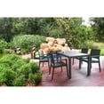 thumbnail image 5 of Luxury Commercial Living 55" Gray Wickerlook Rectangular Patio Dining Table, 5 of 8