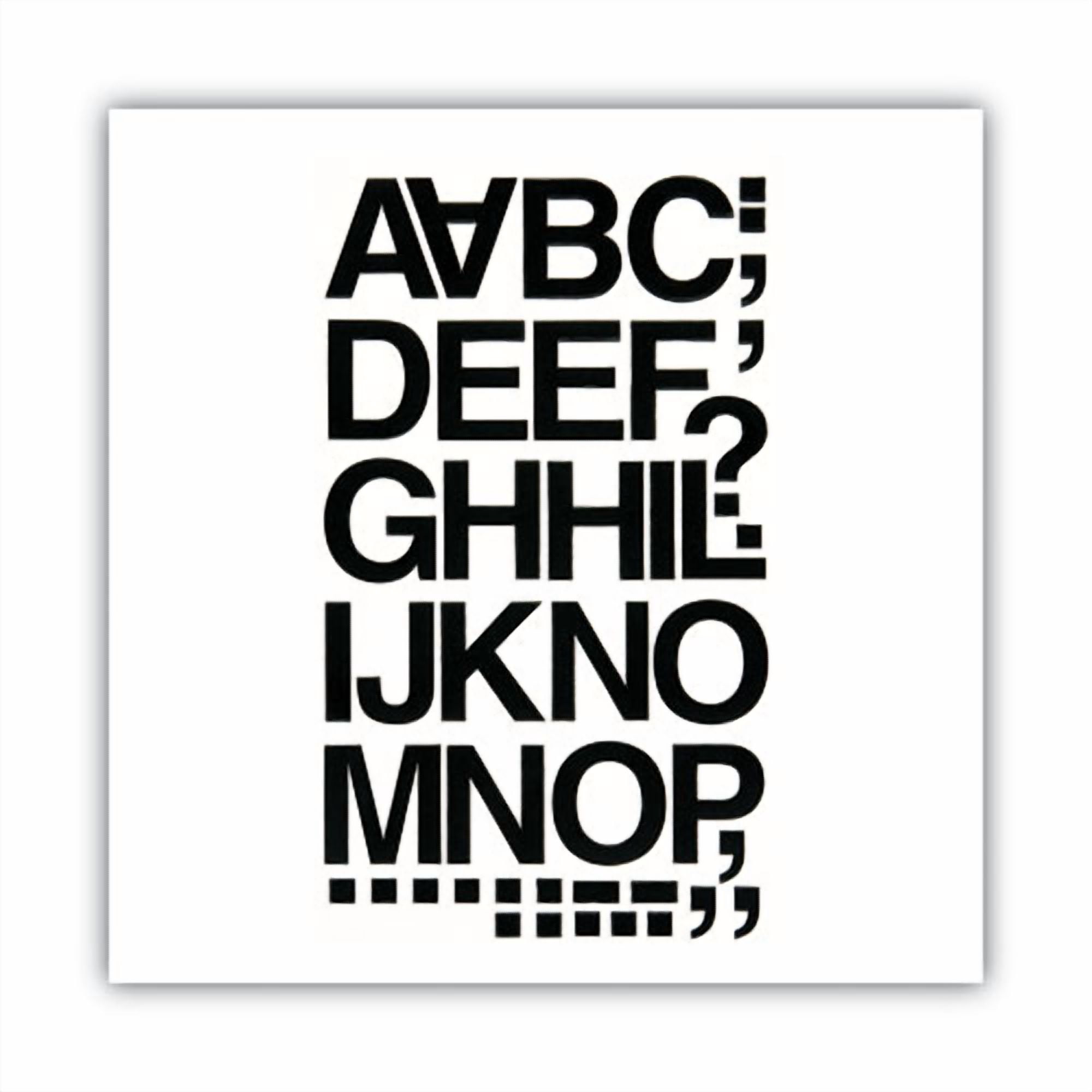 Press-On Vinyl Letters And Numbers, Self Adhesive, Black, 1 1/2"h, 37 Letters And Numbers | Bundle of 5