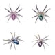 thumbnail image 1 of 4pcs Chapado en Plata Broche Animal Mujer con Cristales Pin, 1 of 5
