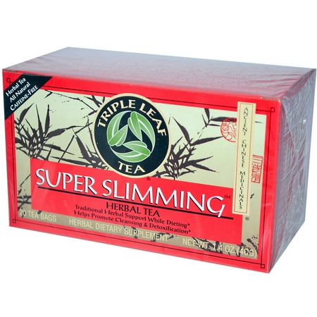 - Triple Leaf Tea, Super Slimming, Caffeine-Free, 20 Tea Bags, 1.4 oz (pack of 4)