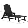thumbnail image 3 of WestinTrends Aruba Outdoor HDPE Patio Chaise Lounge With Wheels & Cup Holder, Navy Blue, 3 of 14