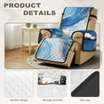 thumbnail image 3 of TSOVTHRID Blue Marble Texture Print Non-Slip Recliner Chair Cover, Comfy Lazy Boy Covers for Recliner with Pocket, Soft Reclining Sofa Slipcovers Furniture Protector with Elastic, 3 of 7