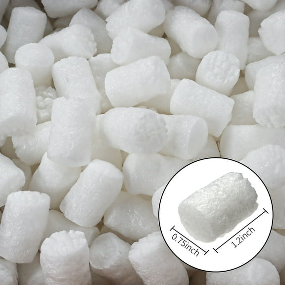 1 Cu Ft Bio Tube Recycled Anti Static Packing Peanuts - Compostable & Biodegradable Cushion for Shipping - Dust-Free & Abrasion Resistant Void Filler