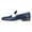 Blue, variant on Women Business Strap Loafers Round Closed Toe Slip On Flats Pumps Block Low Heels Office Daily Dressy Shoes Size 8.5 Blue