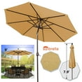 thumbnail image 4 of Sunny 9 Ft Outdoor Table Aluminum Patio Umbrella with Auto Tilt and Crank, With Sunbrella Cover , Alu. 8 Ribs--Wheat Color, 4 of 9