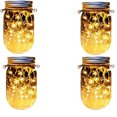 thumbnail image 3 of Solar Mason Jar Lights 4Pack Led String Fairy Star Firefly Jar Lids Lights Jars, 3 of 4
