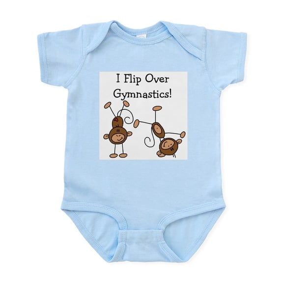 CafePress - Flip Over Gymnastics Infant Bodysuit - Baby Light Bodysuit, Size Newborn - 24 Months