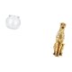 thumbnail image 5 of Jarrón transparente pequeño para pecera, adorno para mesa de oficina, decoración del hogar, con escultura de dorado, centro de mesa, 5 of 8