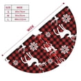 thumbnail image 3 of Pofeuu Plaid Reindeer Snowflakes Print Christmas Tree Skirt, Merry Christmas Skirt Xmas Tree Ornaments for Xmas Holiday Party Decorations-48", 3 of 7