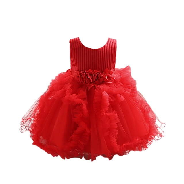 Coerni Robe de Soirée en Tulle Sans Manches pour Filles, Robe de Princesse, Robe de Mariage, Robe de Fête d'Anniversaire