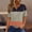 Dark Blue, variant on YHAJDS Short Sleeve Shirts for Women V Neck Button Down Casual Print Top Blouse Spring Summer Daily Wear