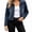 Navy, variant on Zefriona Womens Fleece Lined Denim Jacket Long Sleeve Button Pocket Warm Winter Jean Coat Light Blue Size M