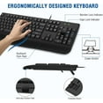 thumbnail image 2 of Wired Keyboard and Mouse Combo, Full-Sized Ergonomic Computer Keyboard with Palm Rest and Optical Wired Mouse for Windows, Mac OS Desktop/Laptop/PC, 2 of 4