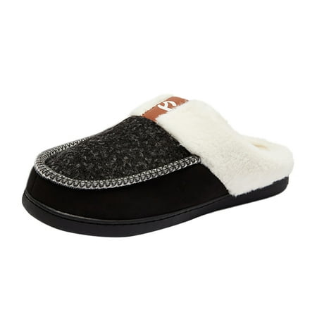 

Mackneog Winter Couple s Same Style Non Slip Plush Warm Home Casual Cotton Slippers Gift on Clearance