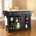 thumbnail image 6 of Crosley Furniture Alexandria Natural Wood Top Kitchen Island in Black, 6 of 7
