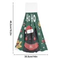 thumbnail image 6 of Yayeee Kitchen Hanging Hand Towels Set of 2 with Loop Bathroom Absorbent Tie Towel, Christmas Cat, 6 of 7
