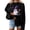 Black, variant on TaTaai Halloween Sweatshirt Women Plus Size Long Sleeve Round Neck Printed Loose Hoodless Top Breathable for Travel