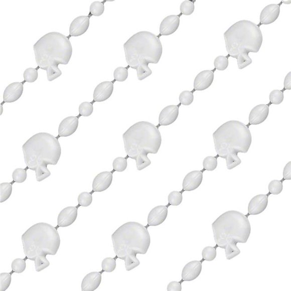 Blinkee FOHBNEWPA Football Helmet Bead Necklace, White - Pack of 12