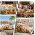 thumbnail image 5 of Thanksgiving Outdoor Waterproof Pillow Covers, Fall Pumpkins Autumn Sunflowers Rustic Decorative Square Throw Pillowcase Sofa Cushion Sham for Patio/Couch/Chair, 18"x18" 2 Pack, 5 of 8