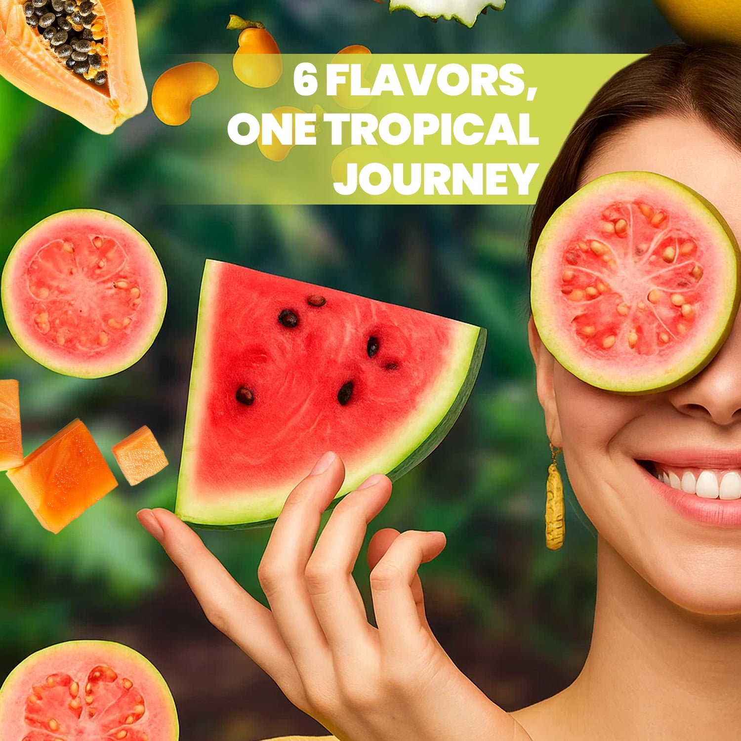 De Mi País Paradise Juice Pack – Papaya, Mamey, Cashew, Guava, Soursop, Watermelon with Pulp – Exotic Canned Fruit Juice Beverages & Drinks | 16.5 Fl Oz | 6-Pack