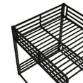 thumbnail image 5 of Bed Frame Metal Bunk Bed, Full XL over Full XL Floor Bunk Bed Frame,Heavy-Duty Bunk Bed for , Teens, Adults, Noise-reduced Design, Black,Platform Bed Frame, 5 of 14