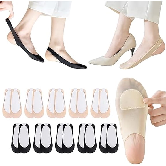 Women's Ice Sling-Back Ankle Socks, 10 Pair, Invisible Breathable Anti-Slip Socks For Women's Daily Outfits(RL)