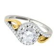 thumbnail image 3 of Aonejewelry 1/2 Carat Halo Two-Tone Diamond Engagement Ring In 14k Solid Yellow & White Gold, 3 of 4