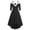 Black, variant on comerut V Neck Long Sleeves Faux Fur Collar Sling Off Shoulder High Low Hem Evening Party Dress Festive Christmas Themed Print Midi Dress Festival Costume