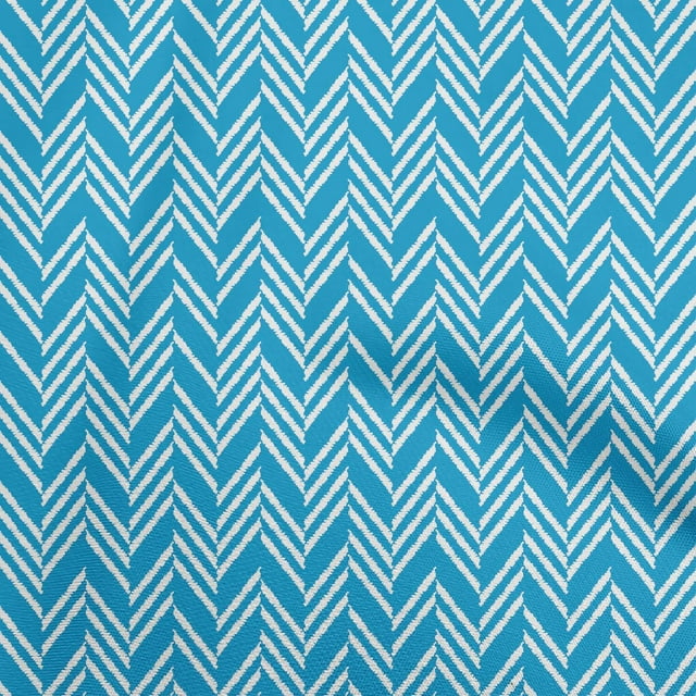 oneOone Rayon Medium Blue Fabric Geometric Craft Projects Decor Fabric Printed By The Yard 56 Inch Wide