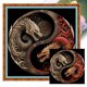 thumbnail image 1 of Hilo Algodón Ecológico Bordado Punto Cruz Con Dragón Yin Yang 14CT 40x40cm, 1 of 9