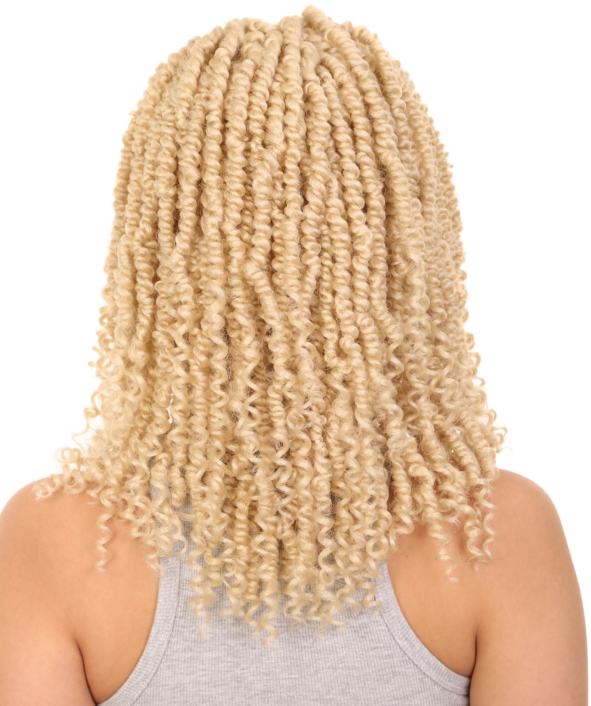 LUXLUXE 16" Passion Twist Lace Front Wig for Black Women | Curly 4×5 Hand-Tied HD Lace Braided Hairline for Party, Wedding, Cosplay & Daily Wear