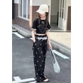 thumbnail image 6 of SJLDQY Girls Wide Leg Pants Lace Trousers for Girls Cute Bow Graphic Casual Baggy Pants with Pockets, 6 of 9