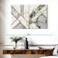 thumbnail image 3 of Elephant Stock Marble Texture Geometric Abstract Wall Art - Horizontal Canvas Wall Art - Living Room Wall Decor - Abstract Canvas - Gray And Gold Decor - 39" x 26", 3 of 8
