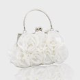 thumbnail image 7 of Women's Rose Wristlet Evening Bag, Floral Handheld Purse for Bridal and Bridesmaid, Compact Formal Clutch for Weddings, Proms, and Parties, 7 of 7