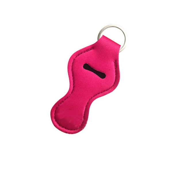 Vogacara Llavero Diseño cuidadoso Tapas abatibles Recargable Útil Muñequera Portabotellas Práctico Desinfectante Titulares Púrpura KH Maquillaje de labios Rosa roja KH Vogacara CE011704-32B