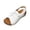 White, variant on Ladies Daily Walking Open Toe Sandals, Slip On Low Platform Cushioned Footwear Spring Summer Casual Shoes Black 9.5