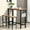 Greige+black, variant on Finnhomy Bar Table Set, 39.3" Pub Table High Top Table, Rectangular Bar Height Table, Bar Table with Stools, Kitchen Table Set for 2, Breakfast for Kitchen, Living Room, Oak Beige and White