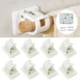 thumbnail image 1 of Curtain Rod Holders, 8PCS No Drilling Curtain Rod Brackets, Self Adhesive Nail Free Adjustable Curtain Rod Hooks, Multifunctional Sturdy Curtain Hangers, 1 of 9