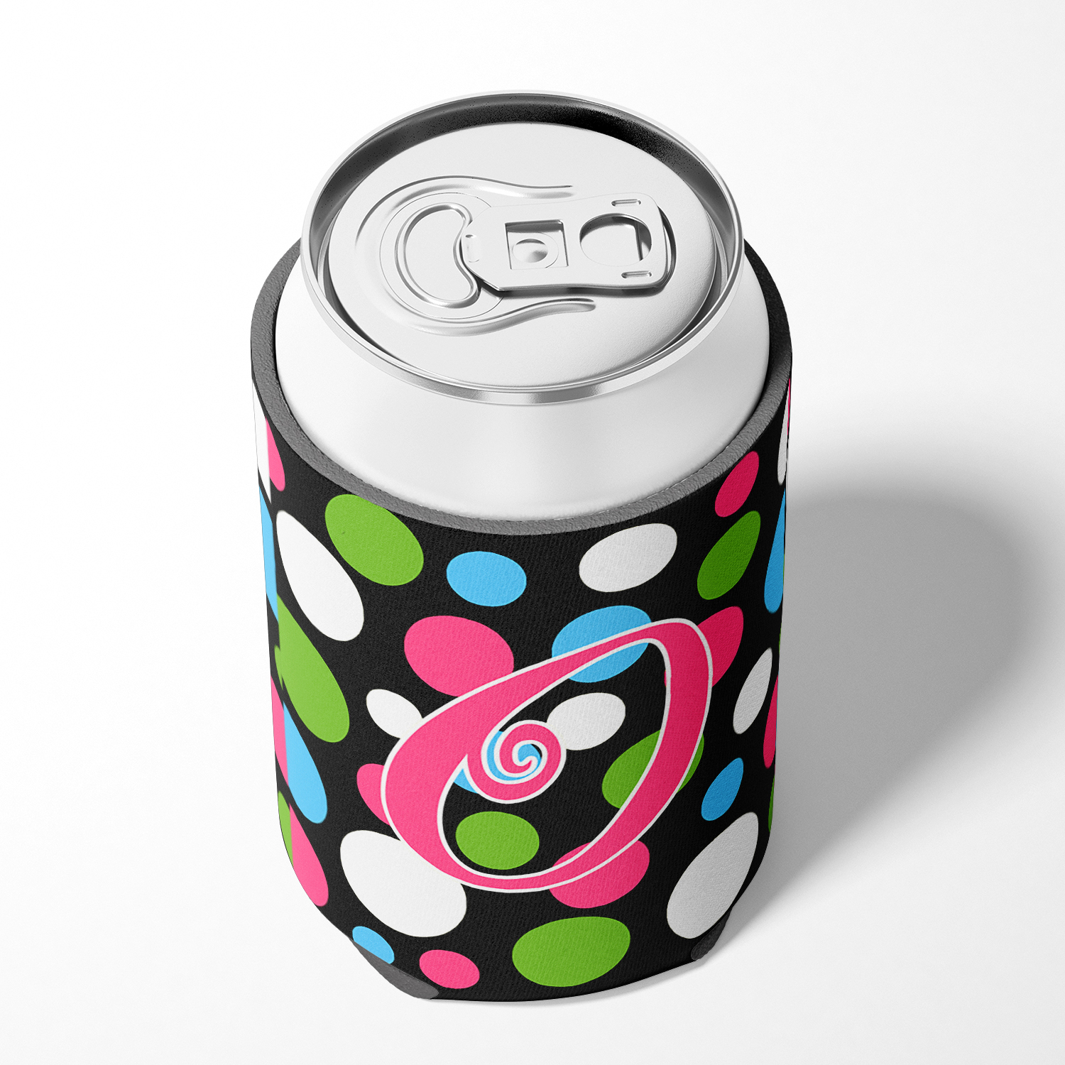 Carolines Treasures CJ1038-OCC Letter O Initial Monogram - Polkadots And Pink Can Or Bottle  Hugger