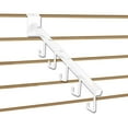 thumbnail image 2 of 5 J Hook Slatwall Waterfall, 18" L Square Tube Faceout Hook for Retail Slat Panels, White, 25 Pack, 2 of 2