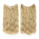 thumbnail image 1 of Zhuge Extensiones de cabello con alambre, gruesas, rizadas, onduladas, invisibles, con clip de línea de pescado, postizo sintético para mujeres, 20 pulgadas, rubio dorado, 1 of 2