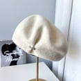 thumbnail image 5 of CoCopeaunt Australian Wool Beret Women Warm In Autumn And Winter Painter’s Cap Art Drape Knit Air Hostess Hat Fashion, 5 of 6