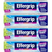 4 Pack Effergrip Extra Strong Denture Adhesive Cream Zinc Free 2.5oz Each