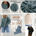 thumbnail image 5 of SUNBS Oversized Sweaters for Women Cable Knit Crewneck Pullover Casual Long Sleeve Top Fall Womens Clothes, 5 of 7