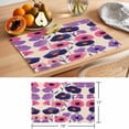thumbnail image 6 of Abstract Beauty Floral Placemats Set of 6, Watercolor Pink Purple Flowers Non-Slip Place Mats Washable Table Mats for Kitchen Dining Table Decorations Indoor/Outdoor, 6 of 9