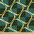 thumbnail image 2 of Ambesonne Geometric Fabric by the Yard Upholstery, Checkered Pattern Rings, 2 Yards, Multicolor, 2 of 5